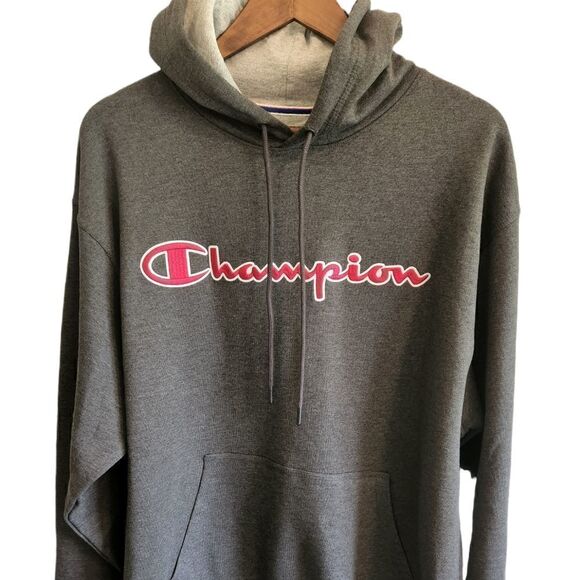 CHAMPION Men's Gray Powerblend Pullover Hoodie Size Large - Picture 1 of 8